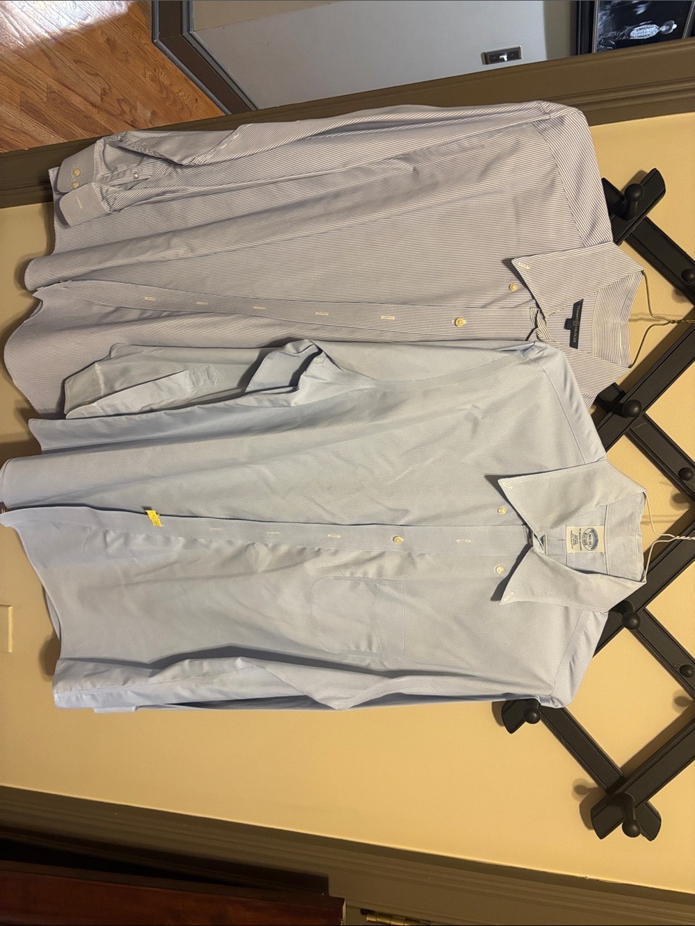 1 Brooks Brothers & 1 Tommy Hilfiger Light Blue Men’s Dress Shirt